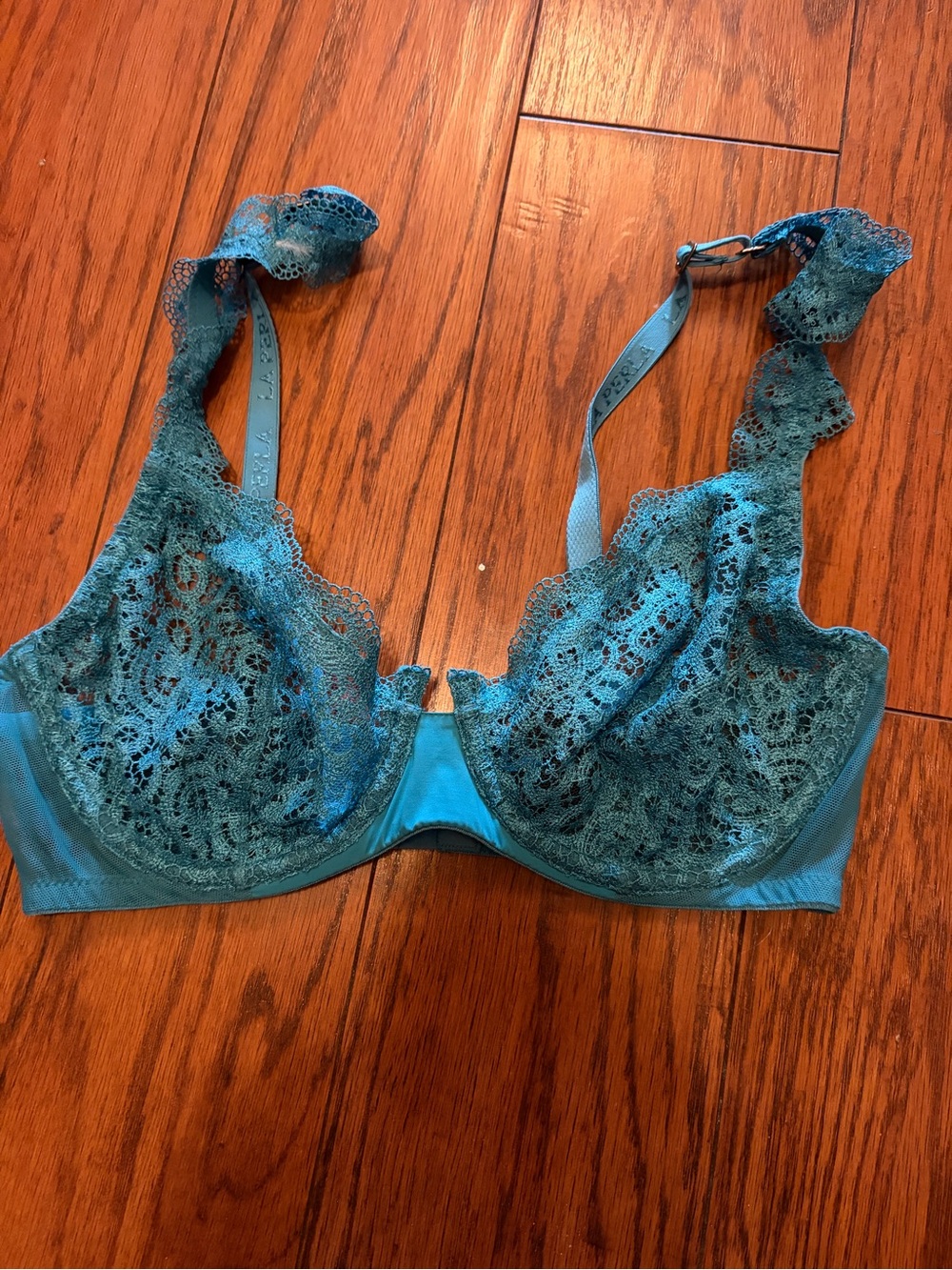 La Perla Teal Lace Underwire Bra